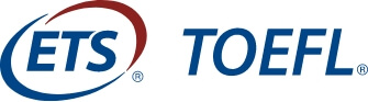 „ETS TOEFL-Logo mit blau-rotem ETS-Symbol links und dem blauen Schriftzug ‚TOEFL‘ rechts auf weißem Hintergrund.“